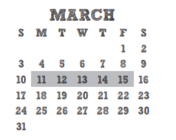 District School Academic Calendar for Schindewolf Intermediate School for March 2019