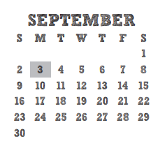 District School Academic Calendar for Vistas High School for September 2018