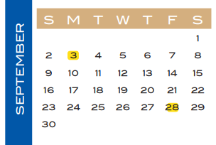 District School Academic Calendar for Travis Elementary for September 2018