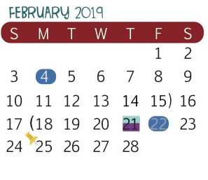 District School Academic Calendar for Daiches Elementary for February 2019