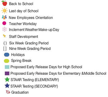 District School Academic Calendar Legend for Farias Elementary School