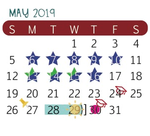 District School Academic Calendar for Pierce Elementary School for May 2019