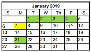 District School Academic Calendar for Plain Elementary School for January 2019