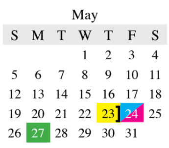 District School Academic Calendar for Coyote Ridge Elementary for May 2019