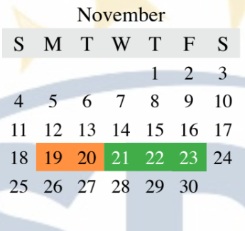 District School Academic Calendar for Forestwood Middle for November 2018