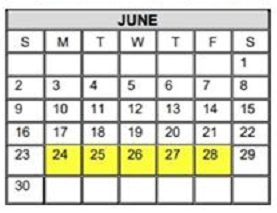 District School Academic Calendar for Mcauliffe Elementary for June 2019