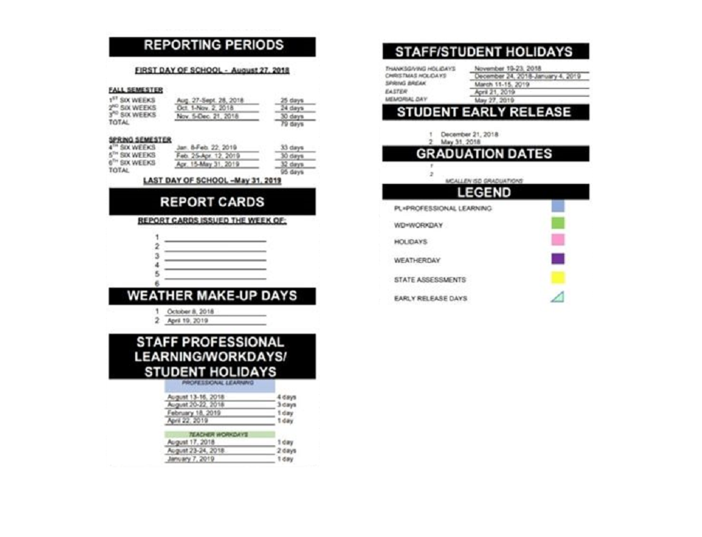 District School Academic Calendar Key for Rayburn Elementary