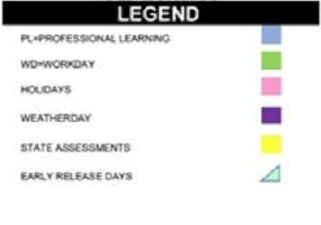 District School Academic Calendar Legend for Mcauliffe Elementary