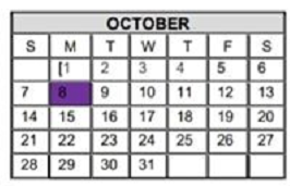 District School Academic Calendar for Mcauliffe Elementary for October 2018