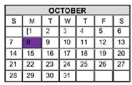 District School Academic Calendar for Hendricks Elementary for October 2018