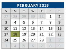 District School Academic Calendar for Jose De Jesus And Maria Luisa Vega for February 2019