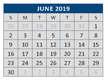 District School Academic Calendar for Mckinney North High School for June 2019