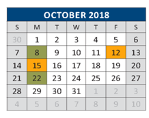 District School Academic Calendar for Herman Lawson Elementary for October 2018