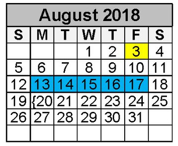 District School Academic Calendar for Sorters Mill Elementary School for August 2018