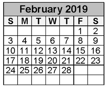 District School Academic Calendar for New Caney Sixth Grade Campus for February 2019