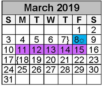 District School Academic Calendar for Porter High School for March 2019