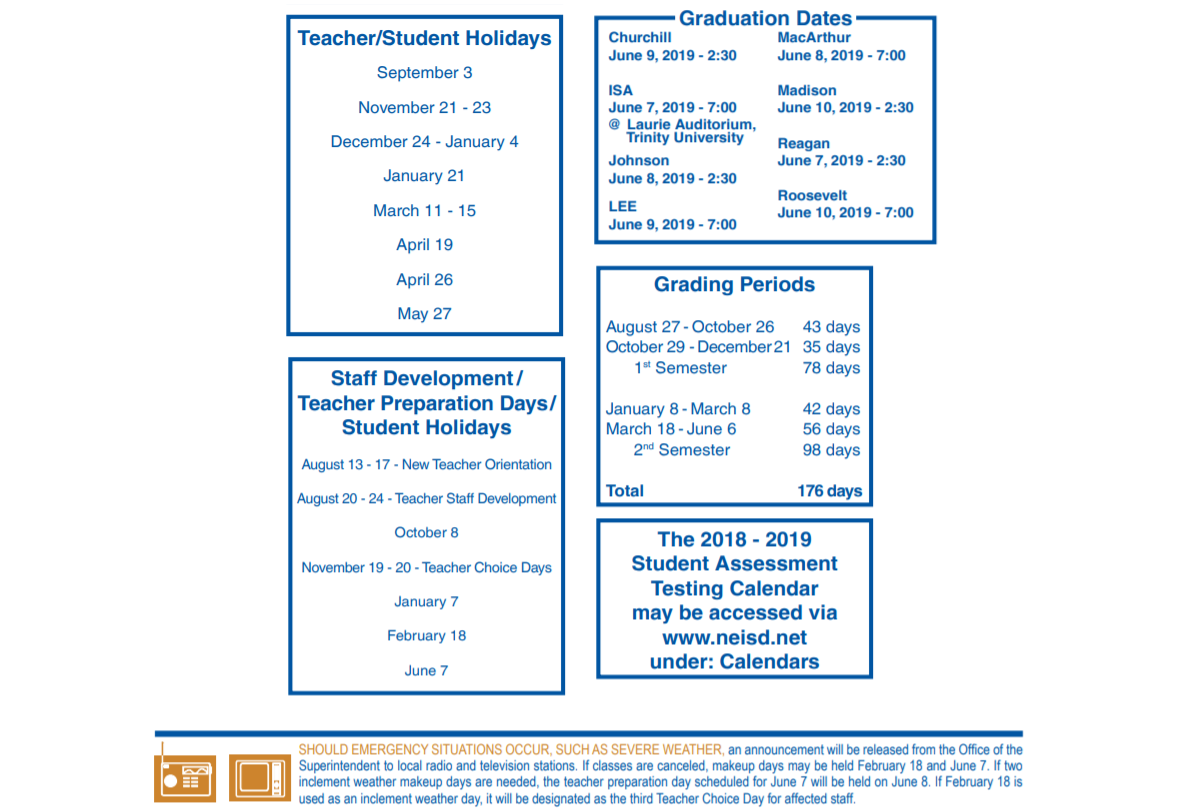 District School Academic Calendar Key for Lee High School