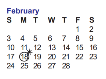 District School Academic Calendar for Jordan Middle School for February 2019