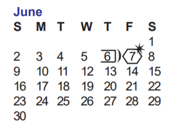 District School Academic Calendar for Habilitation Program for June 2019