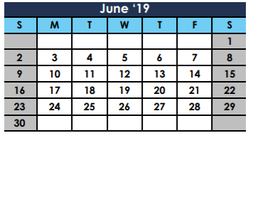 District School Academic Calendar for Mae Smythe Elementary for June 2019