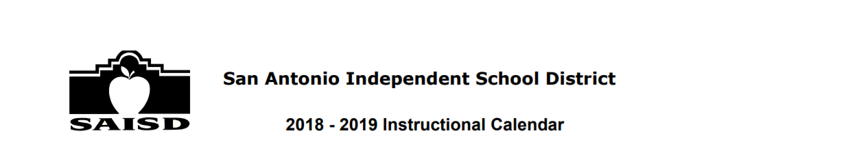 District School Academic Calendar for Wm B Travis Elementary
