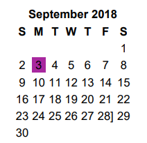 District School Academic Calendar for Clarkston Elementary for September 2018