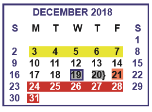 District School Academic Calendar for Houston Elementary for December 2018