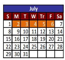 District School Academic Calendar for Desert View Middle School for July 2018