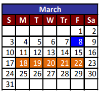 District School Academic Calendar for Desert View Middle School for March 2019