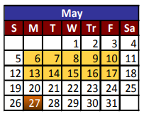 District School Academic Calendar for Parkland Elementary for May 2019