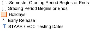 District School Academic Calendar Legend for Adult Learning Ctr