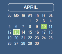 District School Academic Calendar for Macarthur Ninth Grade School for April 2020