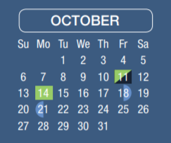 District School Academic Calendar for Escamilla Intermediate for October 2019