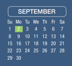 District School Academic Calendar for Calvert Elementary for September 2019