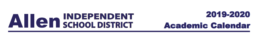 District School Academic Calendar for Allen High School