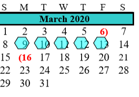 District School Academic Calendar for Hood-case Elementary for March 2020