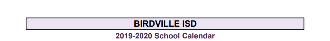 District School Academic Calendar for Jack C Binion Elementary