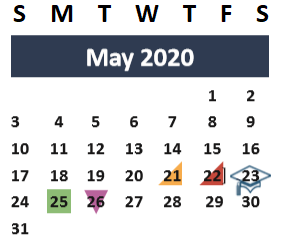 District School Academic Calendar for James Earl Rudder High School for May 2020