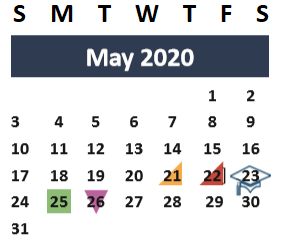 District School Academic Calendar for Grad for May 2020