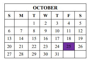 District School Academic Calendar for West Caldwell High for October 2019