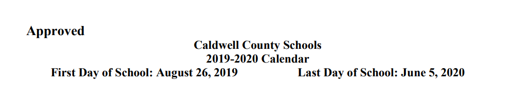 District School Academic Calendar for Granite Falls Middle