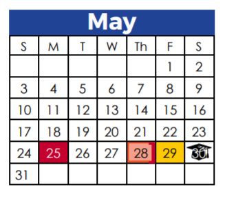 District School Academic Calendar for Rainwater Elementary for May 2020