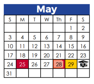 District School Academic Calendar for Grimes Education Center for May 2020