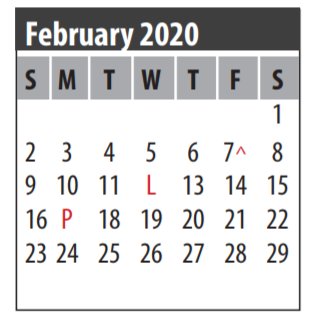 District School Academic Calendar for G H Whitcomb Elementary for February 2020