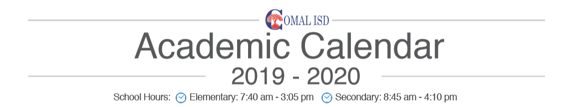Canyon Middle - School District Instructional Calendar - Comal Isd