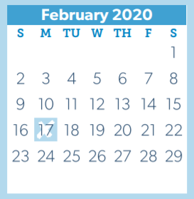 District School Academic Calendar for C D York Junior High for February 2020