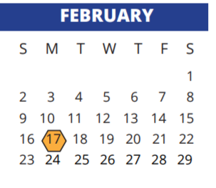 District School Academic Calendar for Sampson Elementary for February 2020
