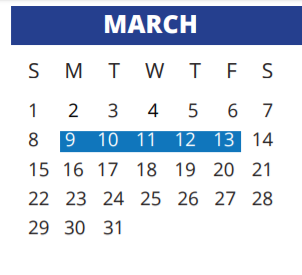 District School Academic Calendar for Kirk Elementary School for March 2020