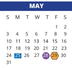 District School Academic Calendar for Hamilton Elementary School for May 2020