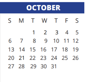 District School Academic Calendar for Cypress Ridge High School for October 2019